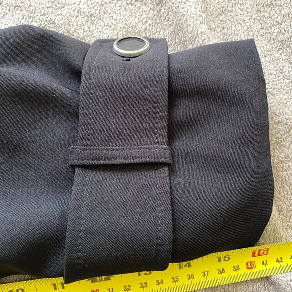 JONES New York Black Dressy  Lined Trench Coat Size 16 - Picture 12 of 15